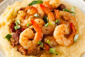 Lemon-Garlic Shrimp and Grits