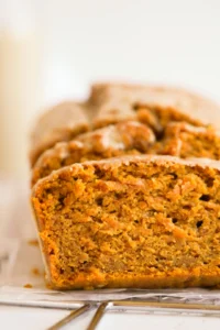 pumpkin bread with maple glaze