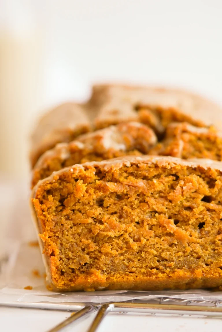 pumpkin bread with maple glaze